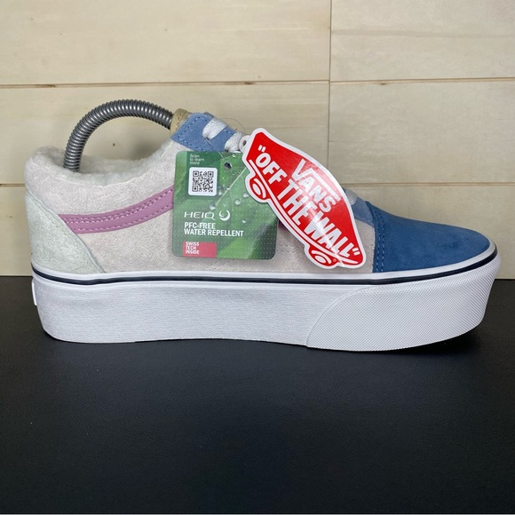 Vans Old Skool Stackform Pastel Pig Suede Women's Size 9 Platform Shoes Faux Fur - Picture 3 of 11